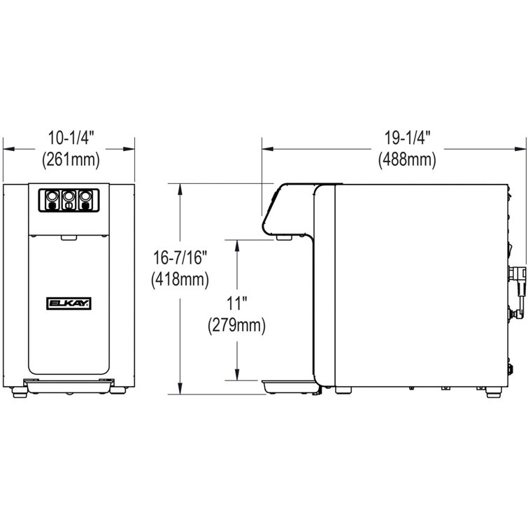 Elkay Stainless Steel Countertop Top Loading Electric Filtered Water